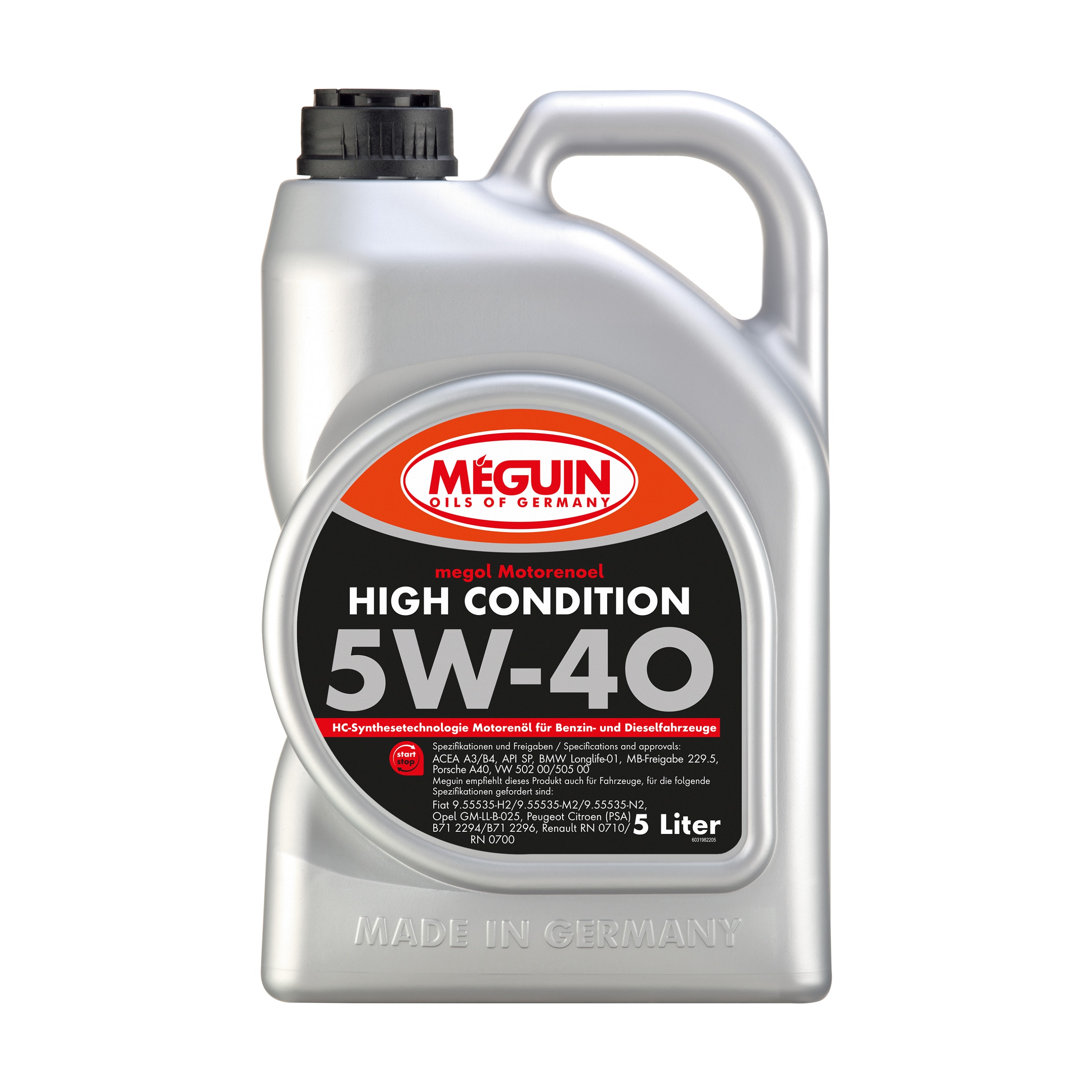 Олива моторна Meguin HIGH CONDITION SAE 5W-40 5 л